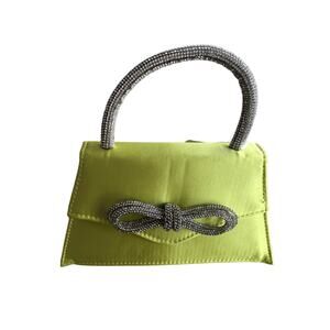 Joseph D'Arezzo Citron Envelope Evening Rhinestone Bow Bag - OS